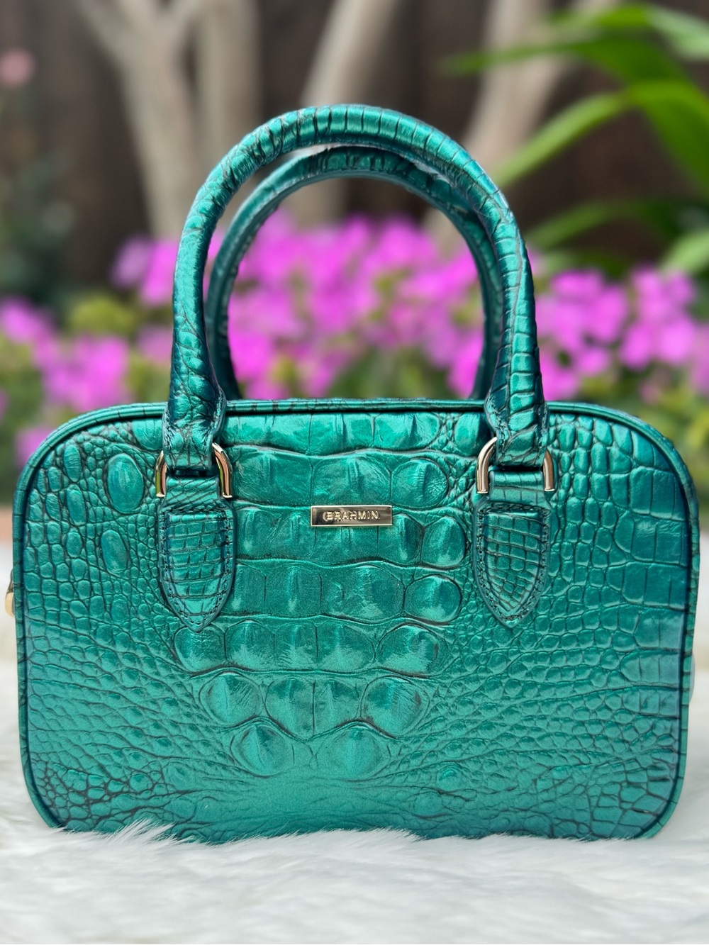 NWT Brahmin Mara Mystic Green Melbourne Purse